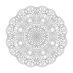 Wholenes Mandala for Coloring book page vector file