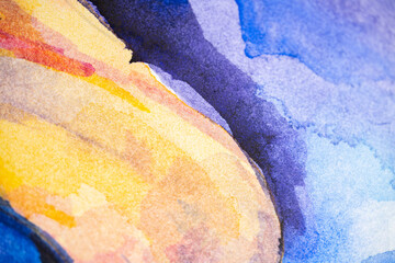 Watercolor wash. Painted in watercolor on a white background. Hand painted watercolor background. 
