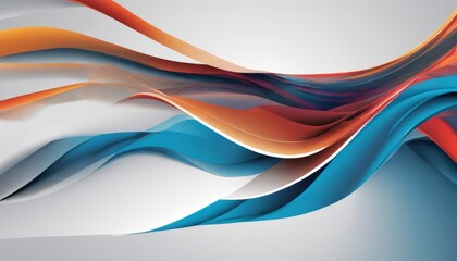A colorful abstract artwork with blue, red, and orange colors