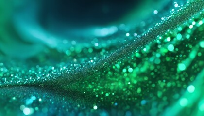 A green and blue glittery background