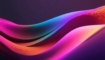 A colorful wave of light in a dark background