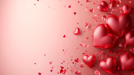 Obraz premium Happy Valentine's Day banner, header, holiday card 