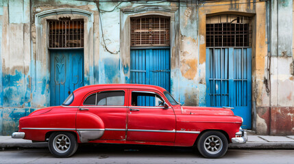 March 20 2018 Parked vintage car Havana Cuba