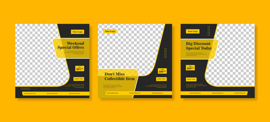 Digital marketing banner for social media post template