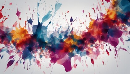Obraz premium Colorful abstract art with splashes of red, blue, yellow and orange