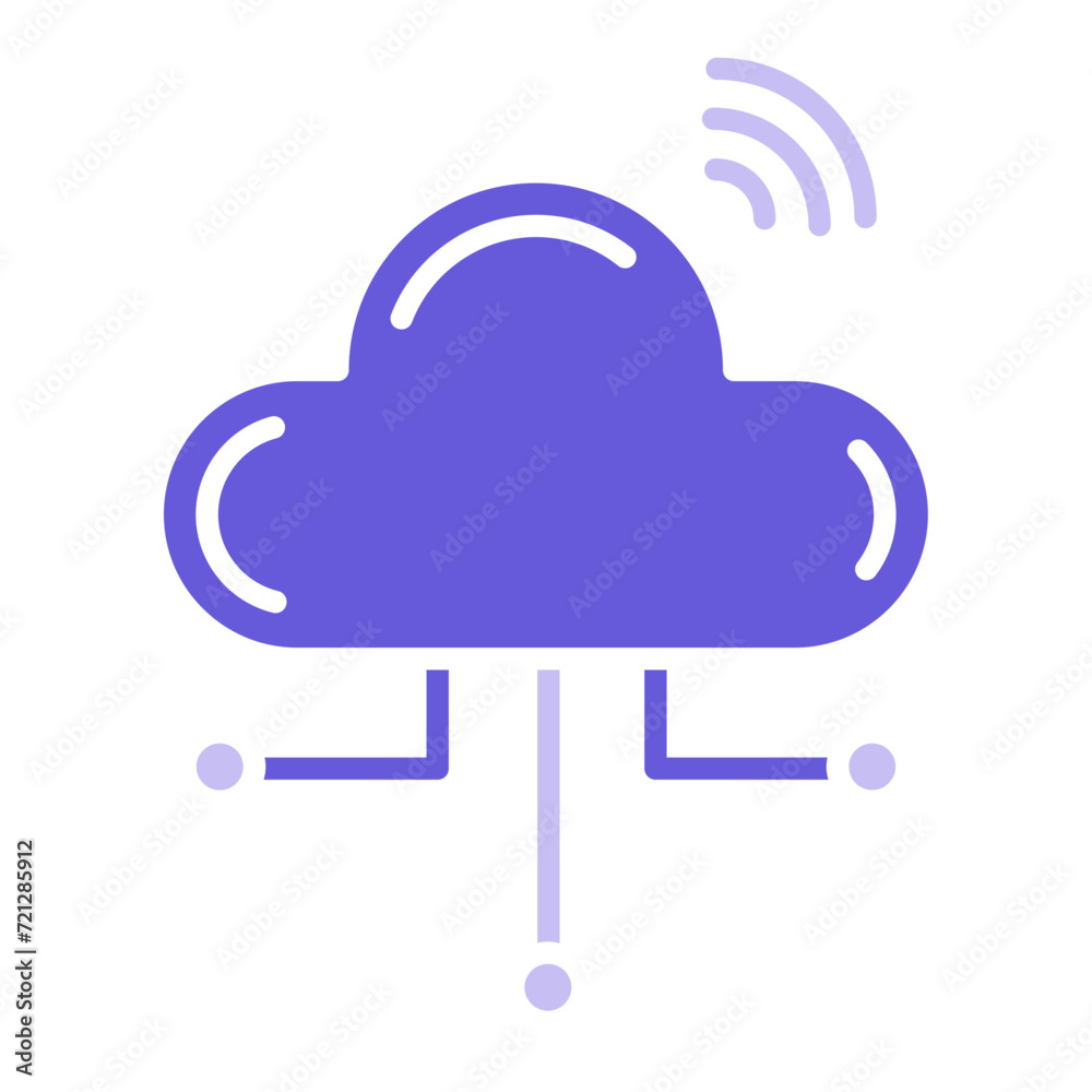 Poster cloud connection icon of web hosting iconset.