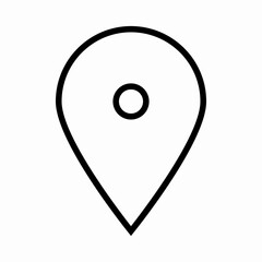 Location pin map icon. Flat design. Vector illustration sign on a white isolated background.