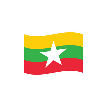 recommend clip art: Flag of Myanmar vector symbol