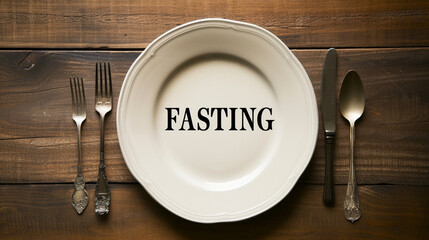 plate and knife and fork, eating, intermitent fasting concept