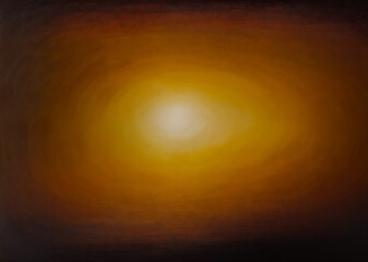Abstract image of space. The sun is at the center of the solar system. Generative AI