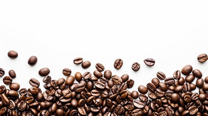 Aromatic Palette  Exploring the Rich World of Ground Coffee Beans and Coffee Beans Background
