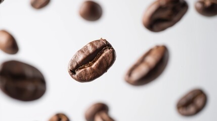 Aromatic Palette  Exploring the Rich World of Ground Coffee Beans and Coffee Beans Background
