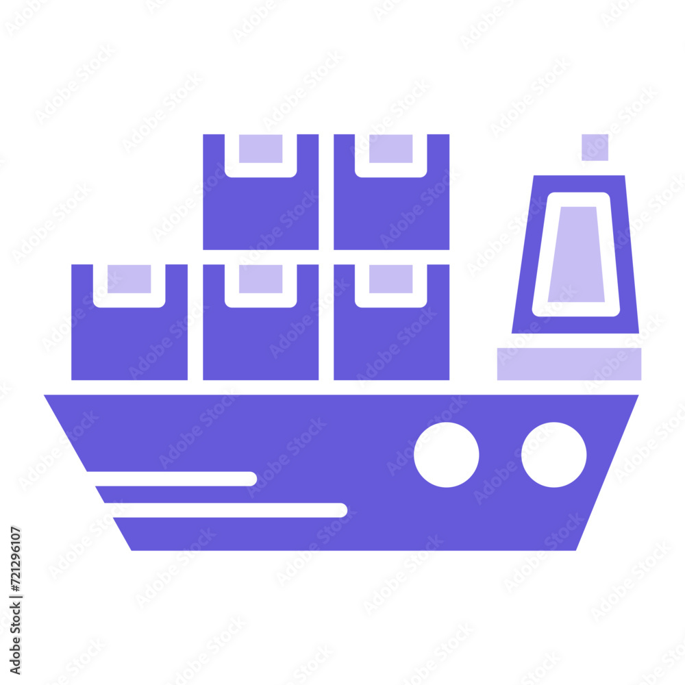 Wall mural cargo ship icon