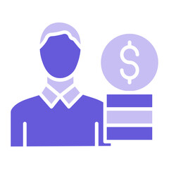 Obraz premium Male Financial Advisor Icon of Accounting iconset.