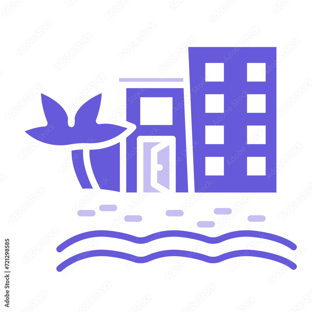 Poster resort icon of hotel management iconset.