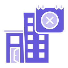 Room Cancel Icon of Hotel Management iconset.