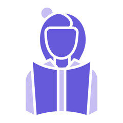 Obraz premium Women Reading Book Icon of Library iconset.