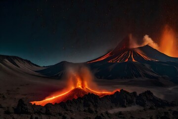 illustration volcanic eruption