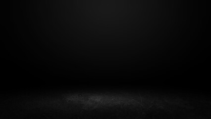 Product showcase with spotlight. Black studio room background. Use as montage for product display