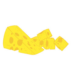 cheese slice on white background