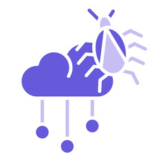 Cloud Virus Icon of Cyber Security iconset.