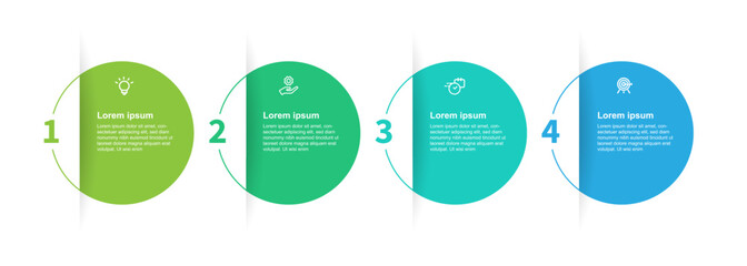 Design template infographic vector element with 4 step process or option suitable for web presentation and business information