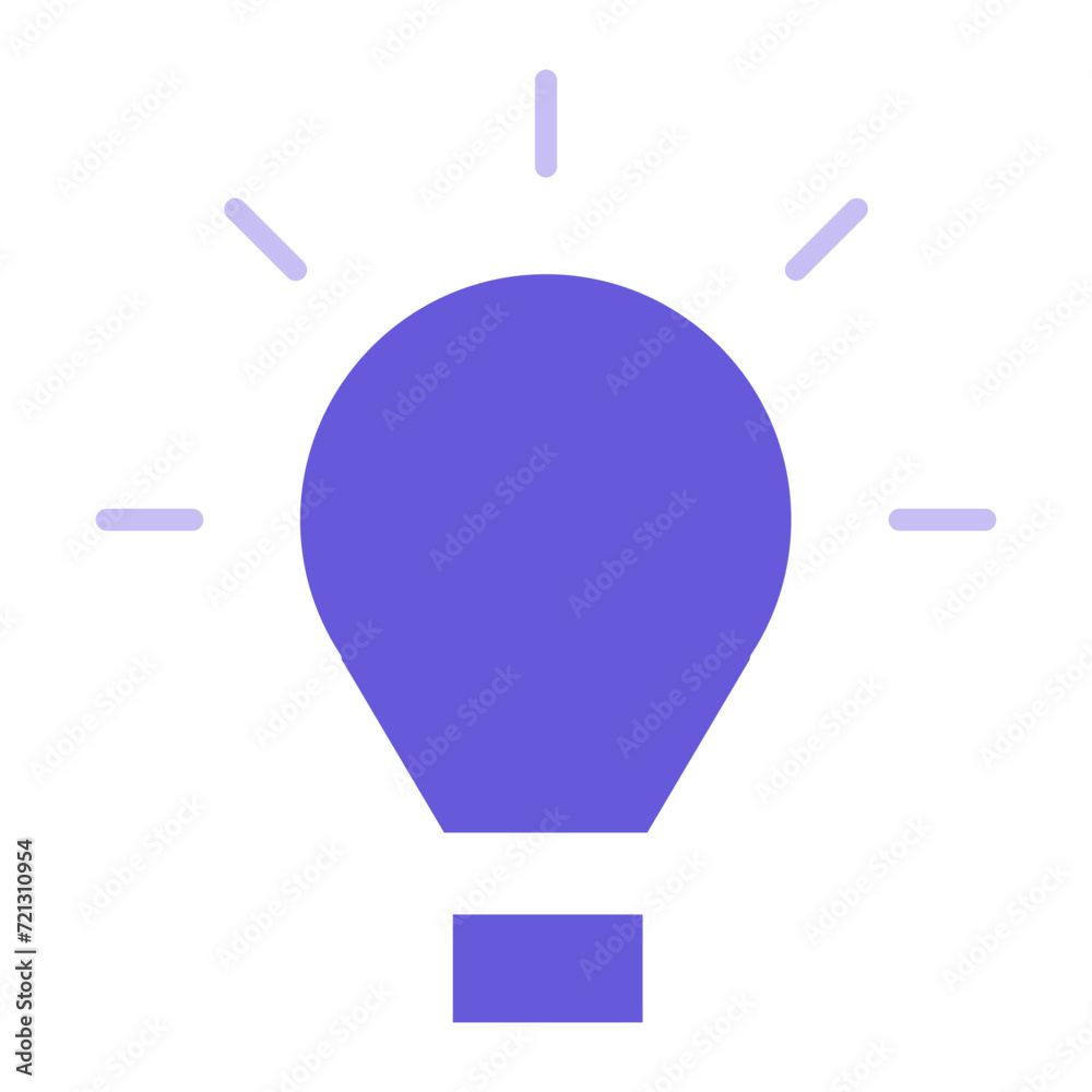 Wall mural bulb icon of electronic devices iconset.