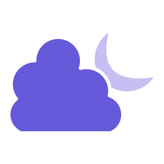 Cloudy Night Icon of Weather iconset.