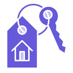 Obraz premium House Key Icon of Real Estate iconset.
