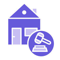 House Auction Icon of Real Estate iconset.