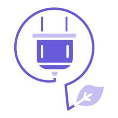 Eco Power Socket Icon of Sustainable Energy iconset.