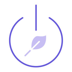 Eco Power Button Icon of Sustainable Energy iconset.