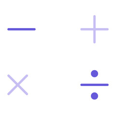 Obraz premium Mathematics Icon of Learning iconset.