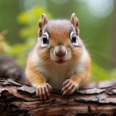 Closeup of a very cute chipmunk
