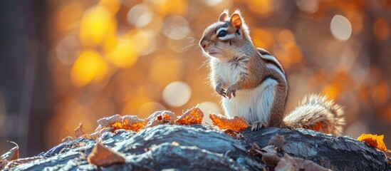 Captivating Chipmunk Staring Off Into the Distance Mesmerizes with its Tranquil Expression