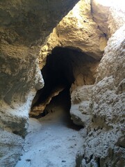 Hiking Dry Mud Wash in Arroyo Tapiado Mud Caves in Anza Borrego State Park