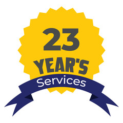 Naklejka premium 23 Year's of services 