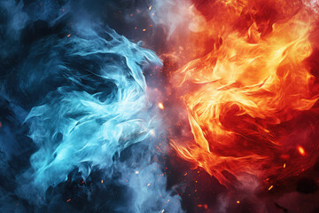 Fire flames on black background. Abstract fire background. Design element