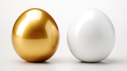 Golden and white Christmas balls on a white Background UHD Wallpaper