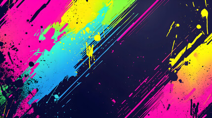 Abstract background with bright colors, free pattern in punk style.
