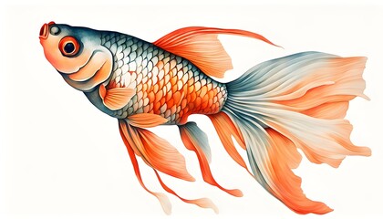 Fototapeta premium Beautiful Isolate Goldfish