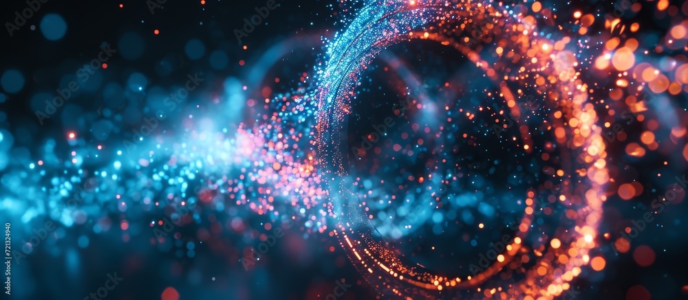 Canvas Prints internet sign: a futuristic illustration created with particles
