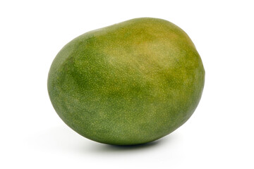 Mango with slice, tropical fruit, isolated on white background. High resolution image.