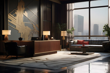 Luxurious Hotel Inspired Office Reception