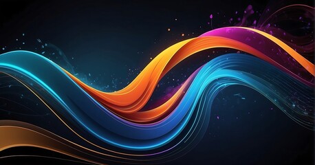 abstract background with glowing lines