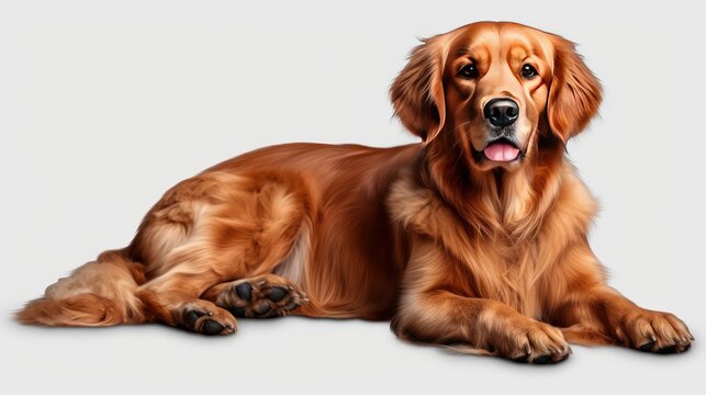 golden retriever dog isolated on transparet UHD Wallpaper