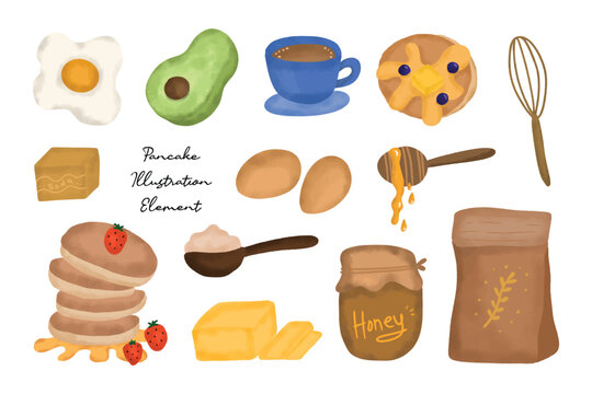 Pancake Day Cute Hand Drawn Illustration