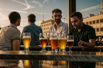 Serenità al Pub- Gli Amici Uomini Si Divertono tra Birre e Buona Compagnia