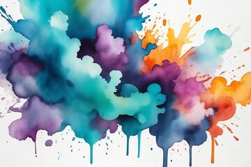 Fototapeta premium Abstract Captivating Watercolor Stains background