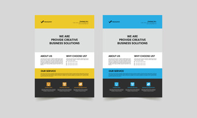 Corporate business flyer template design marketing, business proposal, promotion, advertise, publication,
Corporate business flyer or annual report template design.